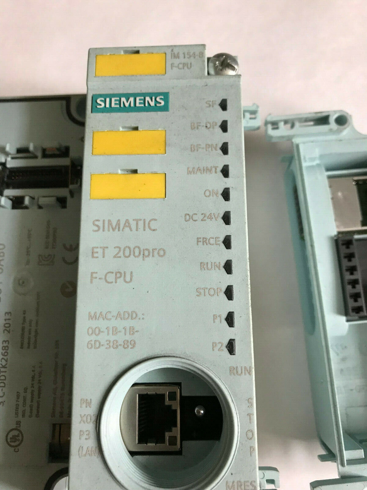 Siemens 6Es7 154-8Fb01-0Ab0,Simatic Et 200Pro F-Cpu Interface Module,Sn