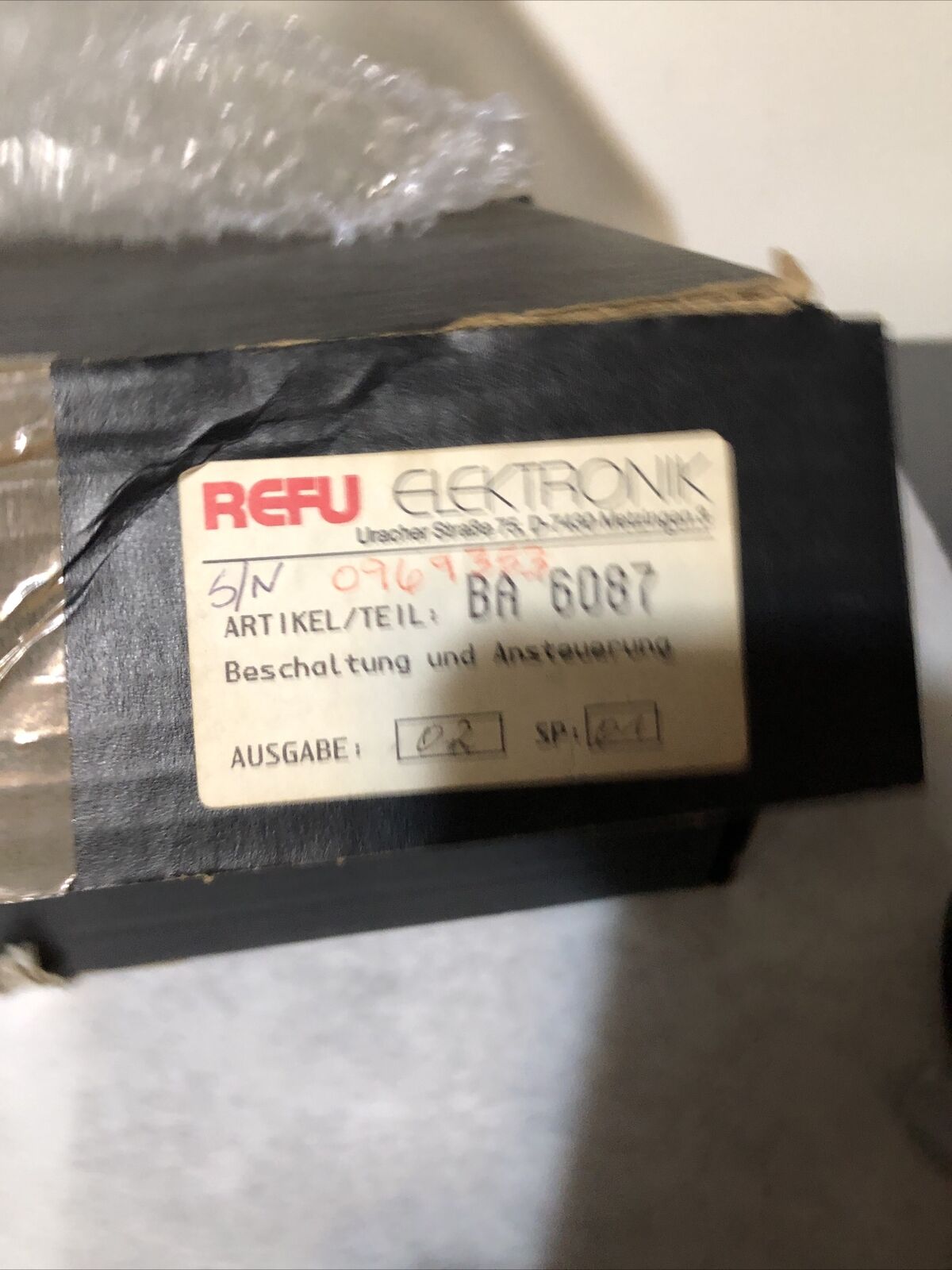 New Siemens 6Se4800-2Ab60,Ba6087,Refu Ba6087.02 Wiring/Triggering,An6024b,Bp