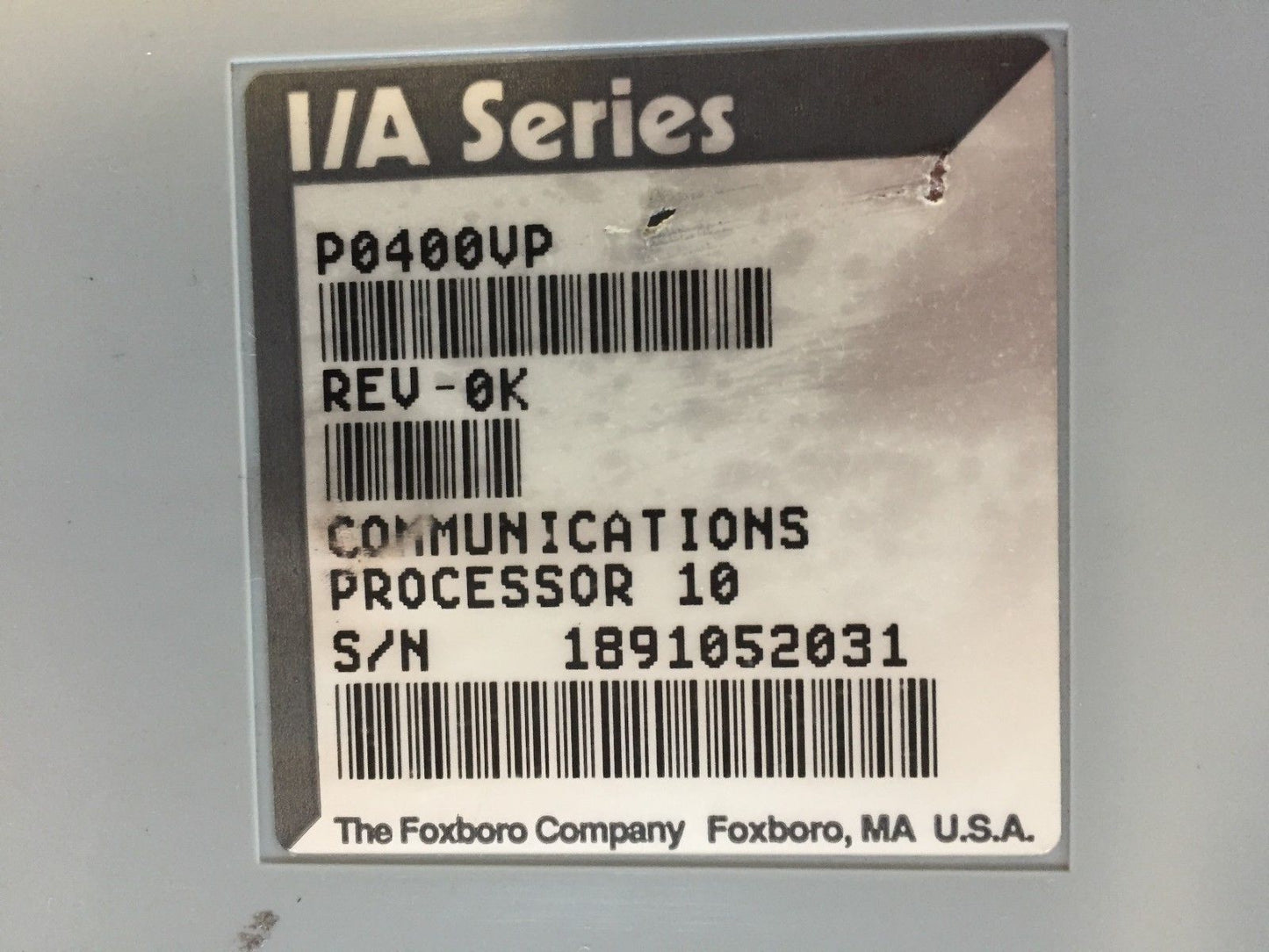 Foxboro P0400vp Rev 0K, P0400up, Rev-0K Communications Processor Module,Cl