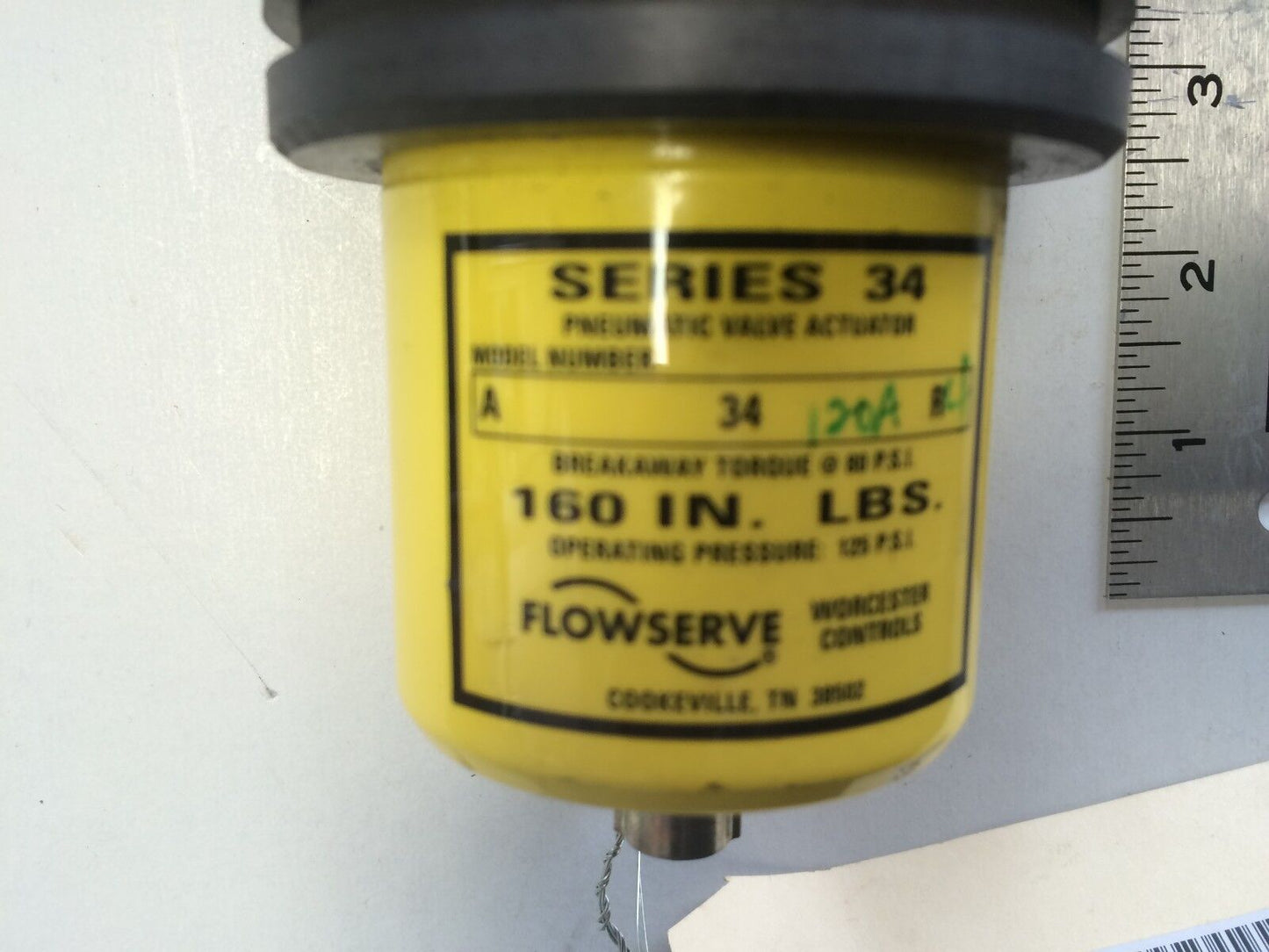 Flowserve A34 120A R4,Series 34,A34 Pneumatic Valve Actuator,Parker Pm3d5080c,Bw