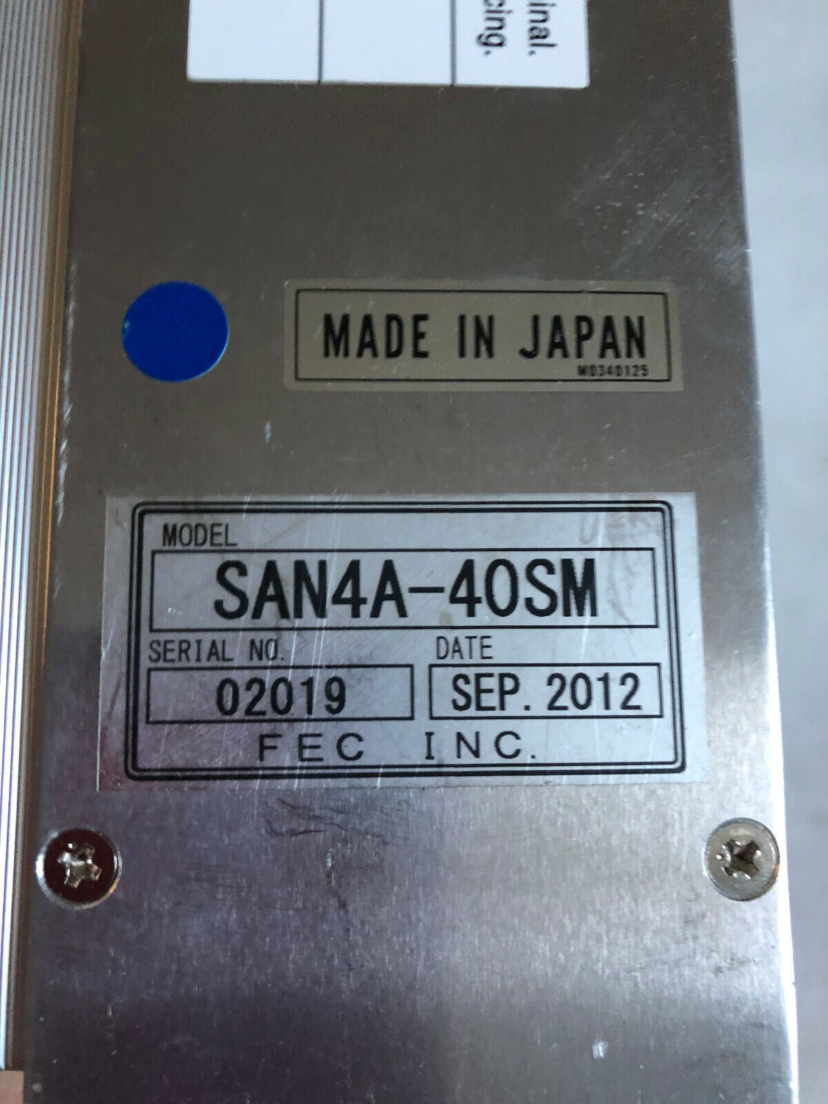 Fec San4a-40Sm ,San3-Dp2s,Rs232c,San4a 40Sm Controller,De