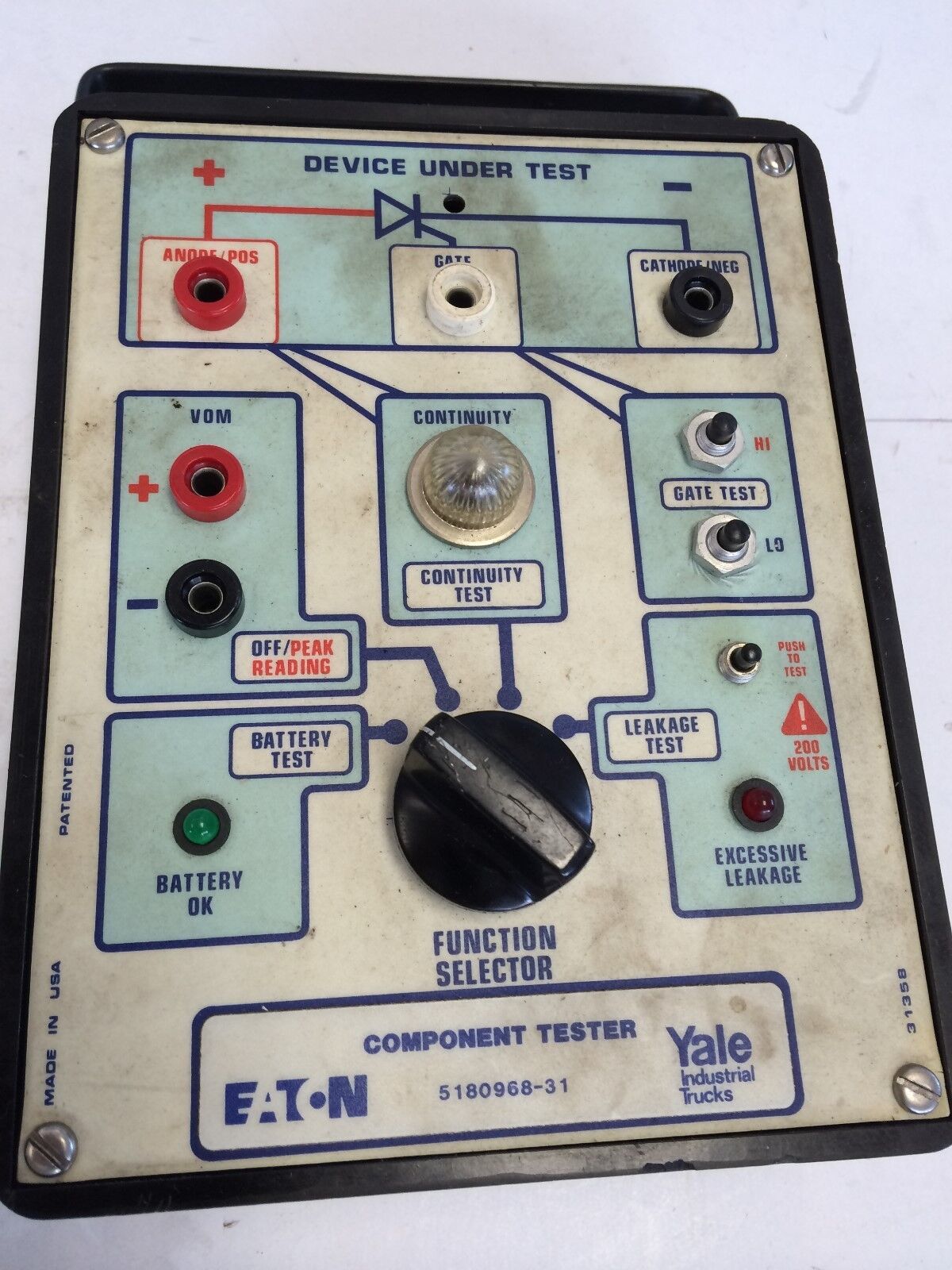 Eaton 5180968-31,Yale 5180968-31 Component Tester,Fk