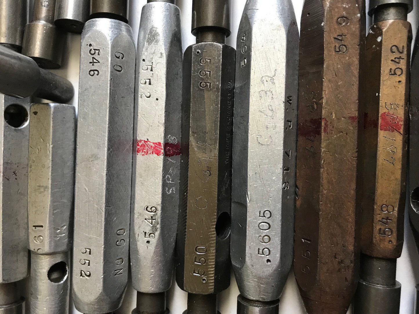 Lot 13 The Pipe Machinery Go No Go Plug Gage 550,.560,.555,.558,560,.545,.561,Et