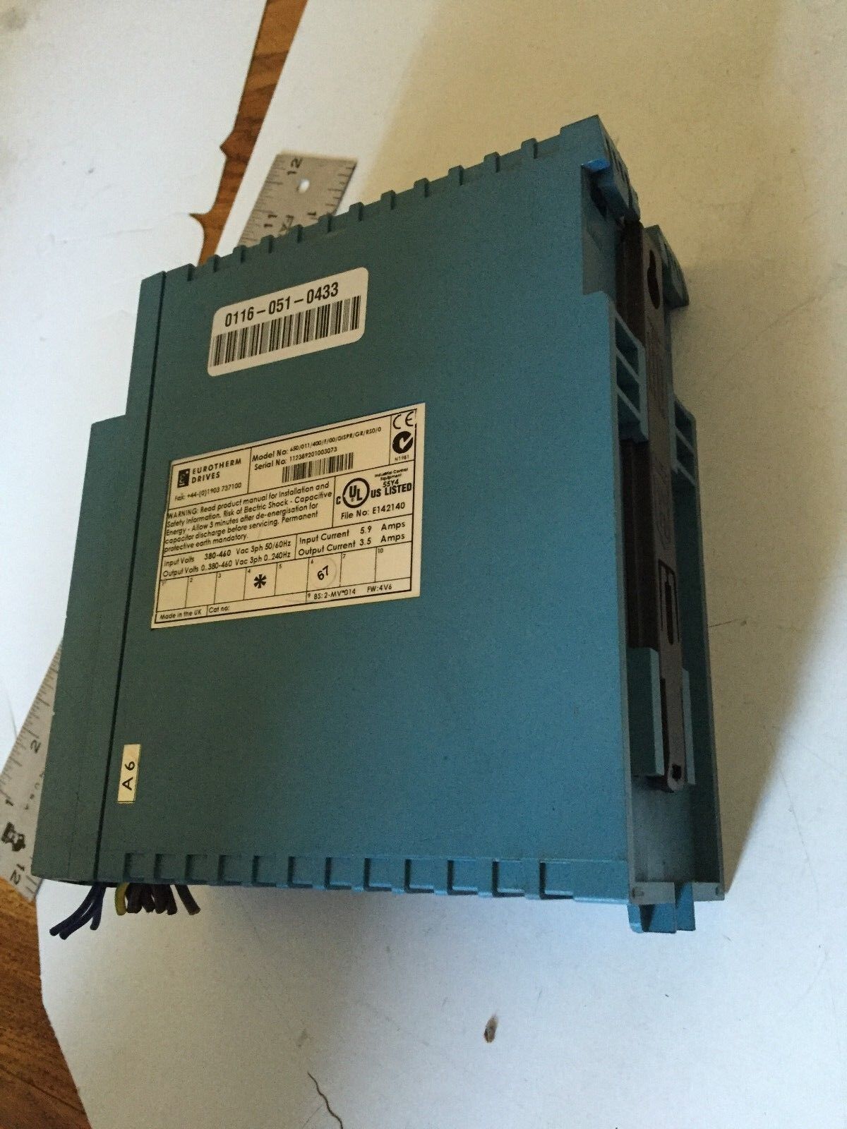Eurotherm 650/011/400/F/00/Dispr/Gr/Rso/0 Drive,650 Series 380-460Vac,Bb