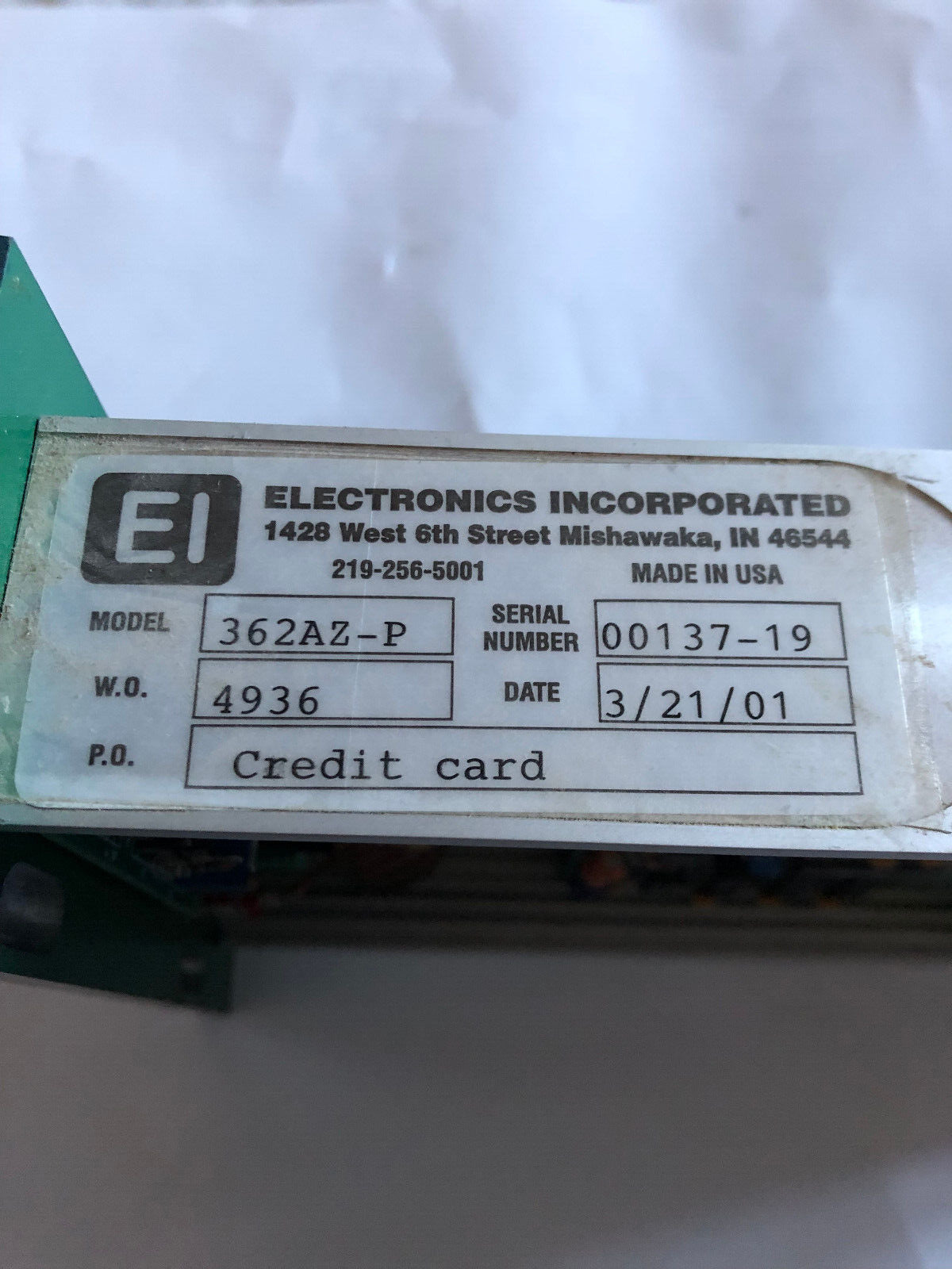 Electronics Inc. 362Az-P Shot Flow Controller,Electronics 362Az,Az