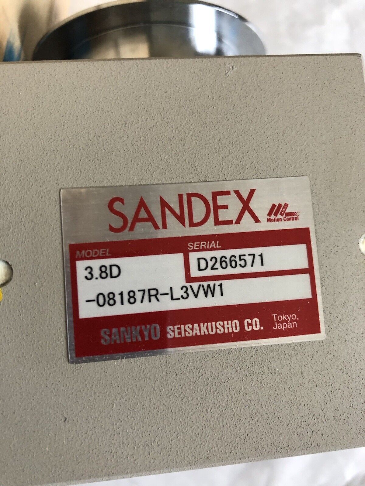 New Sankyo Sandex 3.8D-08187R-L3vw1,Seisakusho Sandex 3.8D-08187R-L3vw1,Ap