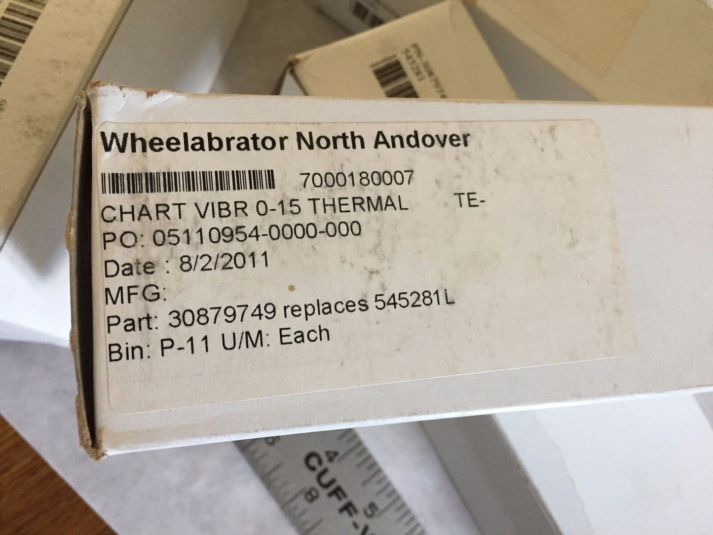 Leeds & Northrup 545281,Replaces 545281L Chart Vibr 0-15 Thermal,30879749,P11,St