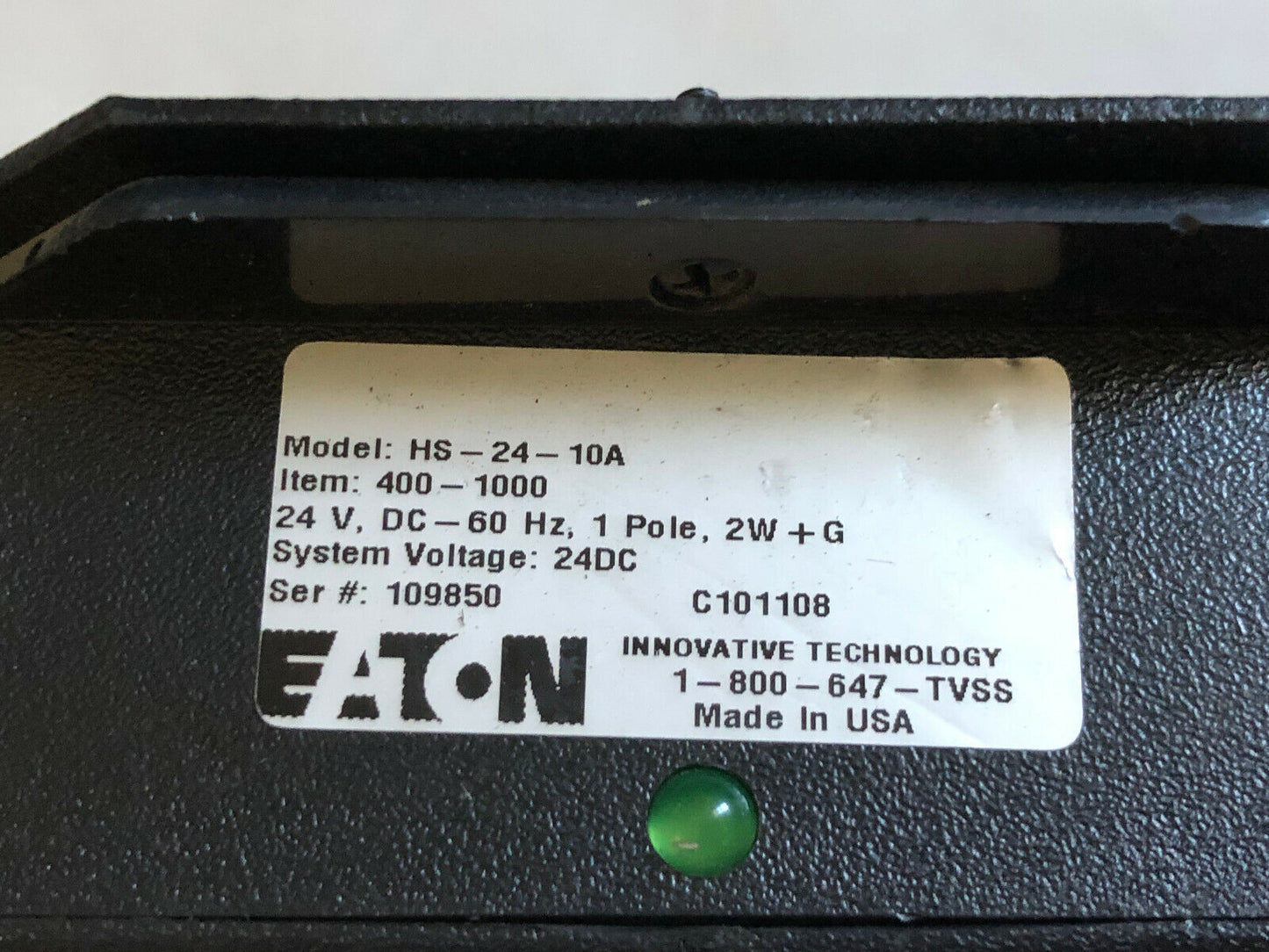 Eaton Hs-24-10A Surge Suppressor,400-1000,Eaton Innovative Technology,Spd,Cf