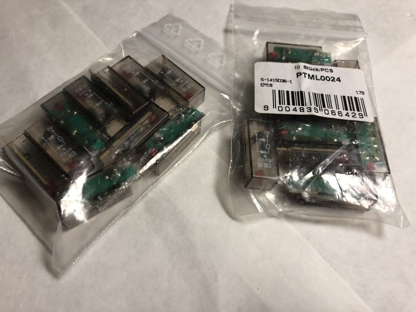 Lot 10 Em18 6/24 V Dc Te Connectivity Ptml0024 Red Led Relay Modules 6/24V Dc,En