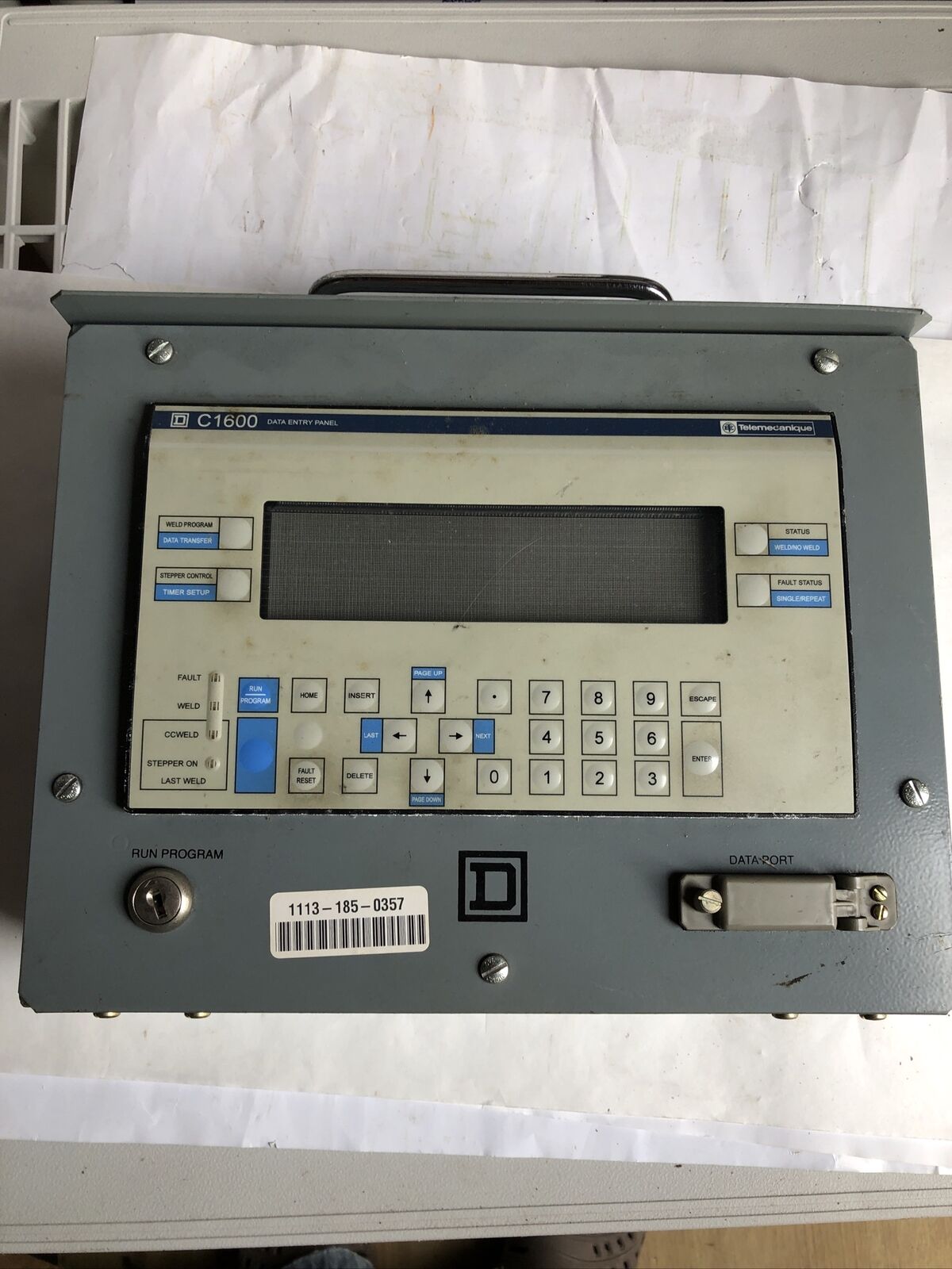 Square D/ Telemecanique C1600 Data Entry Panel,52046-170-50, Enclosure,Fb
