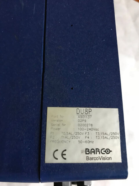A901137 Barco Du8p 100-240V Data Collection Terminal Operator Panel,A901137,Aa