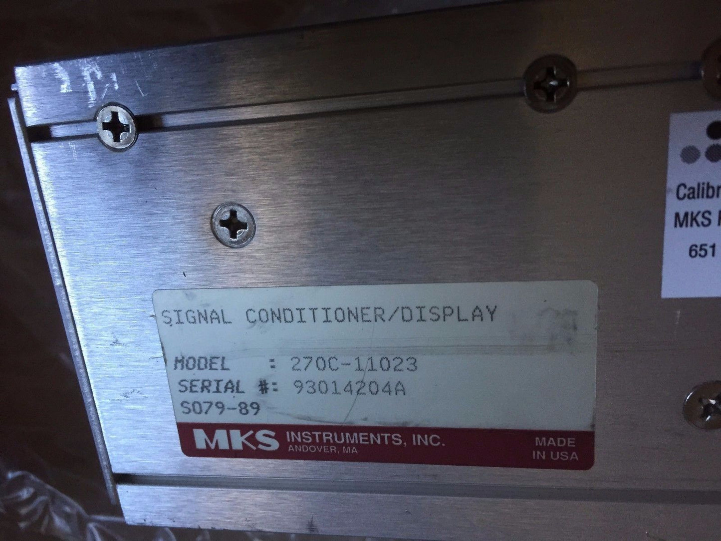 Mks 270C-11023 Signal Conditioner Display Mks 270,270C11023,Az