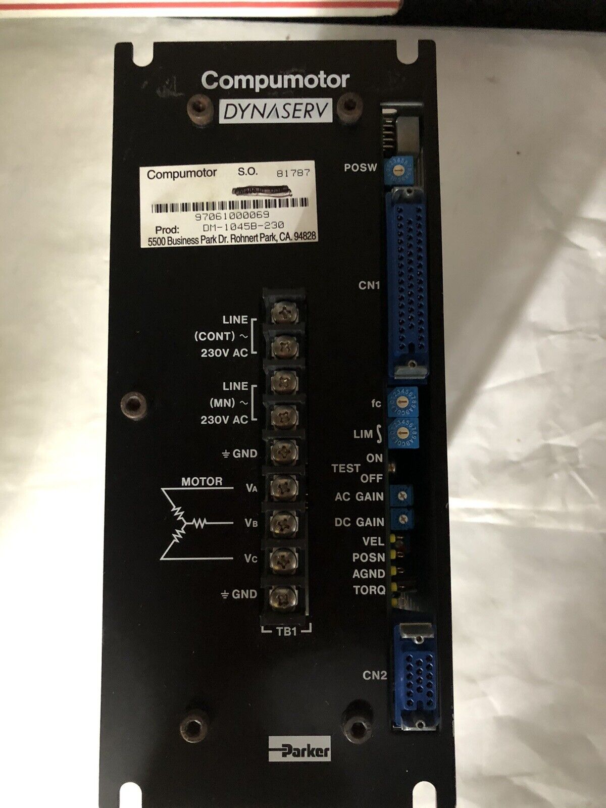Compumotor Dynaserv Sd1045b62 48N Dm-1045B-230 Dm &Dr Direct Drive Servo,Di