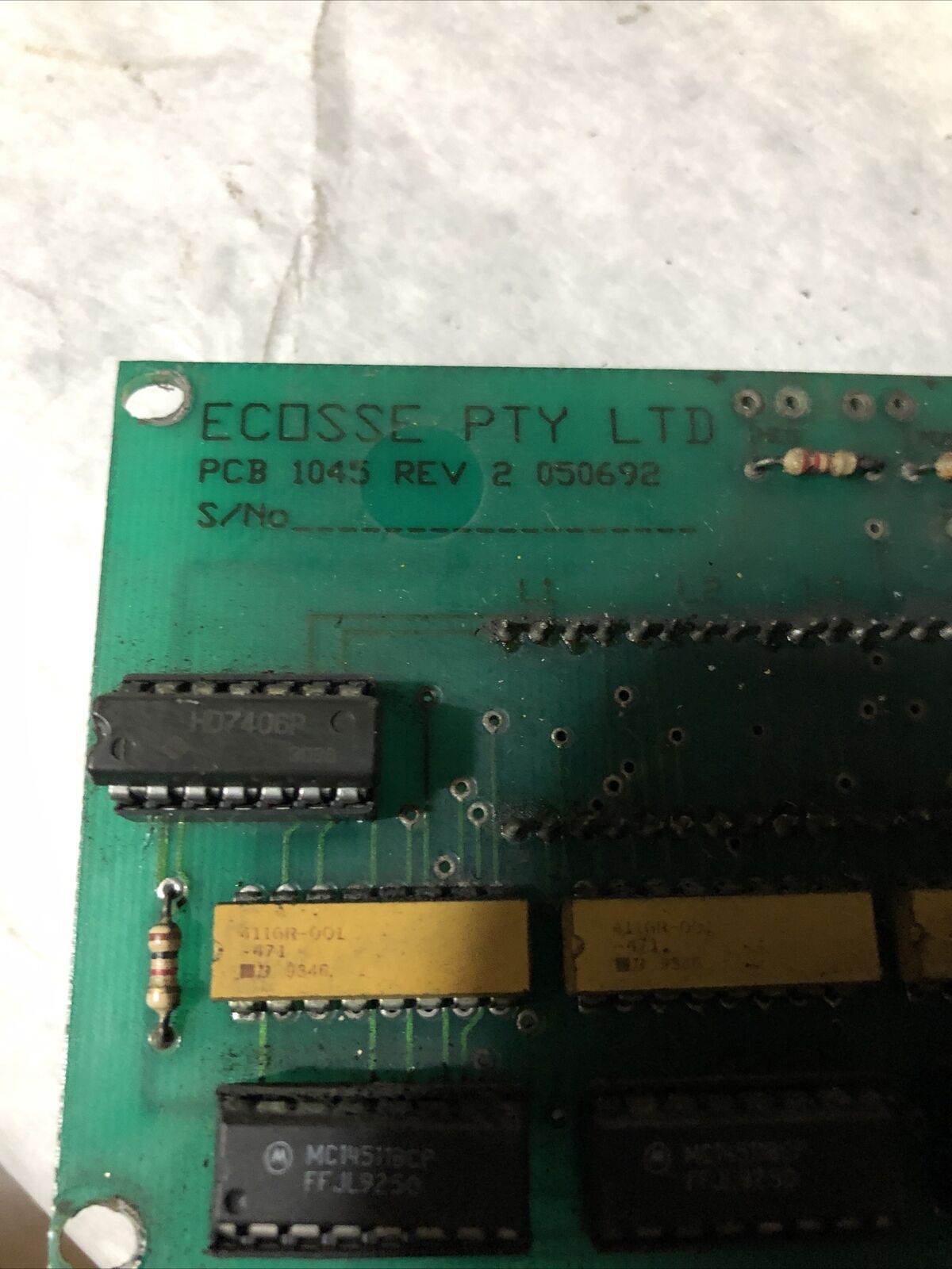 Ecosse Pty Ltd Pcb 1045 Rev 2 050692 Ecdsse Pc Board,Br