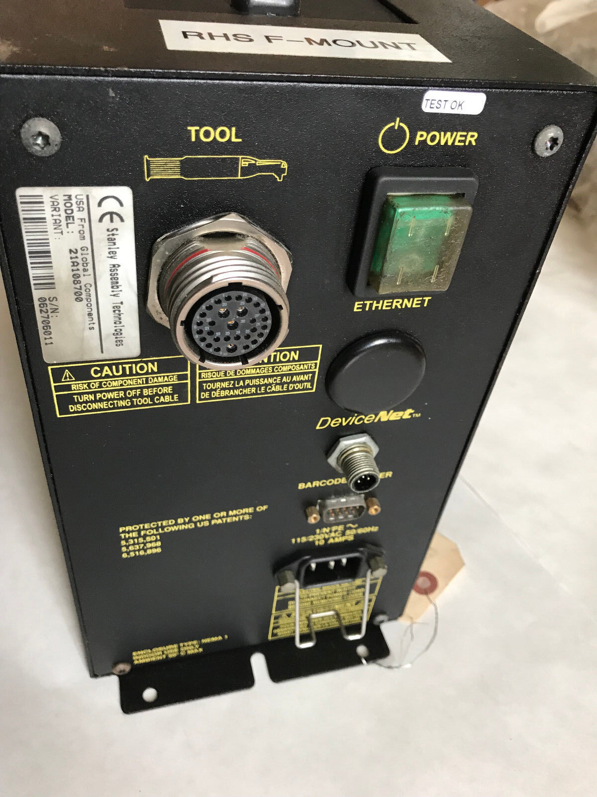 Stanley 21A108700 Alpha Series Nutrunner Torque Controller,Tj,Sr,Ff