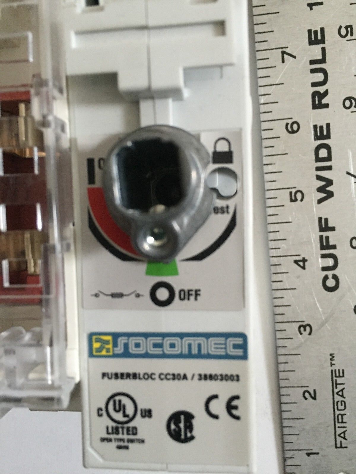 New Socomec Fuserbloc Cc30a / 38603003 Switch 30 Amp, 600V,Cc30a/38603003,Am