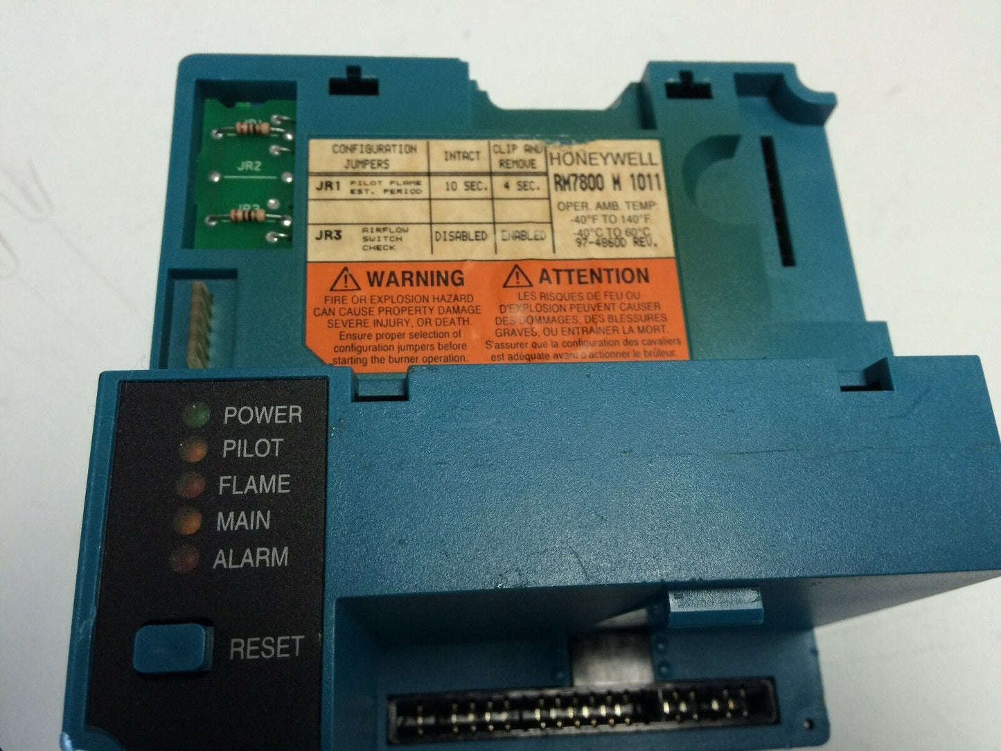 Honeywell Rm7800m1011,Burner Control Rm7800 M 1011 (See Pic &Description ),Bw,Ew
