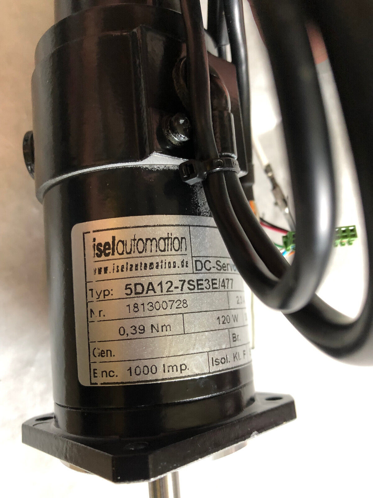 New Isel Automation 5Da12-7Se3e/477 Dc-Servomotor. 2.3A 3000Rpm, 120W,Bv