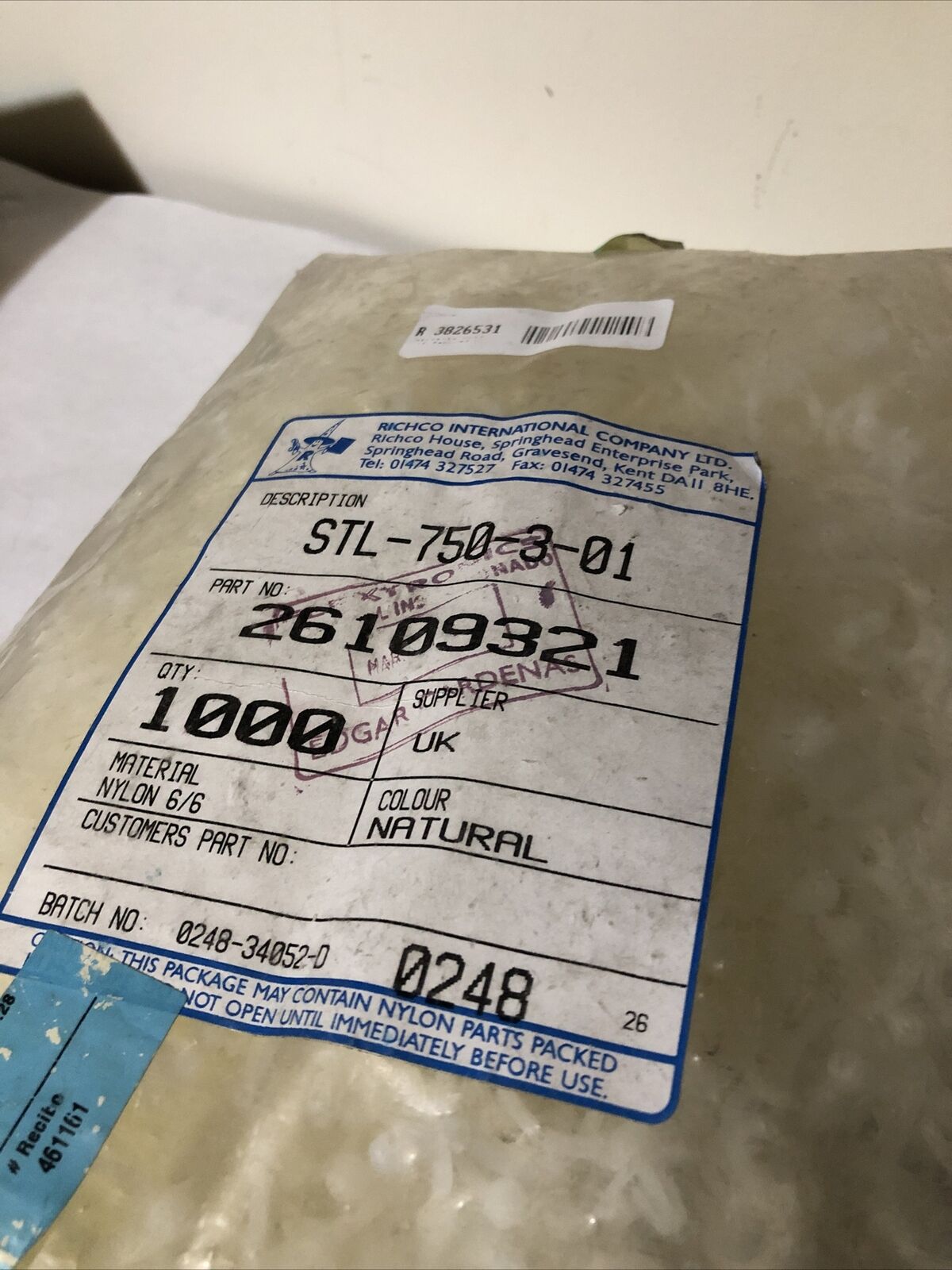 New Richco Standoff Twist Lok 3/16 X 1.45Inch 1000Per Bag Stl-750-3-01,Bz
