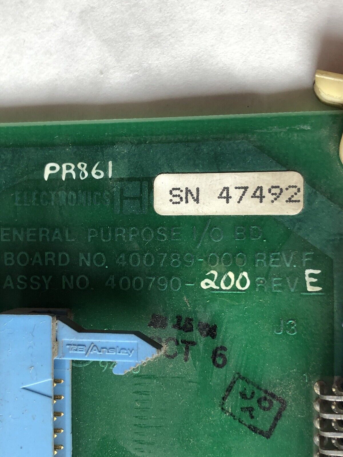 Houdaille 400789-000 Rev F General Purpose I/O Board,400790-201 Revd Strippit,Ha