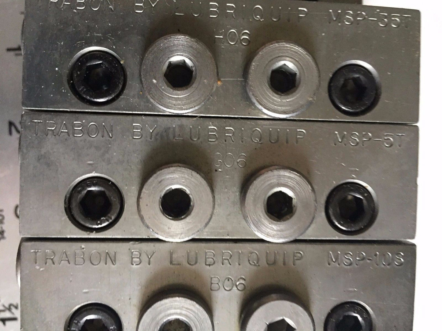 New Trabon Bspp Lubrquip Valve Manifold,Trabon Msp-35T, Msp-5T, Msp-10S,Bx