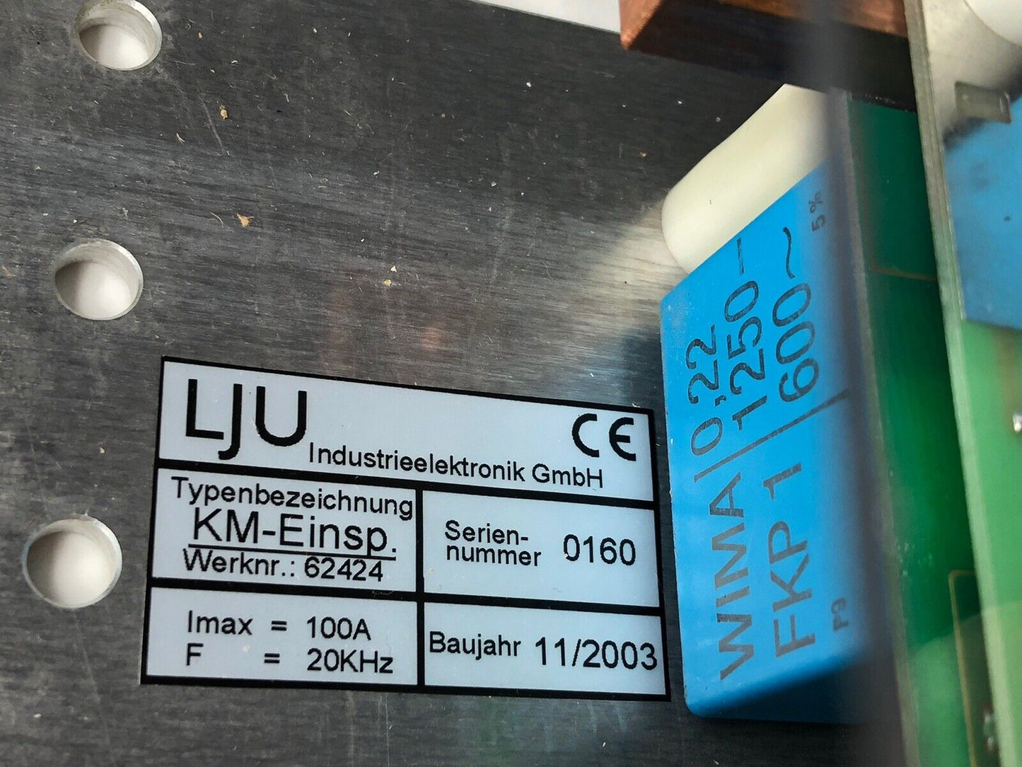 Lju Industrieelektronik Km-Einsp 62424 Power Capacitors Assembly,Wima Fkp1,Ab