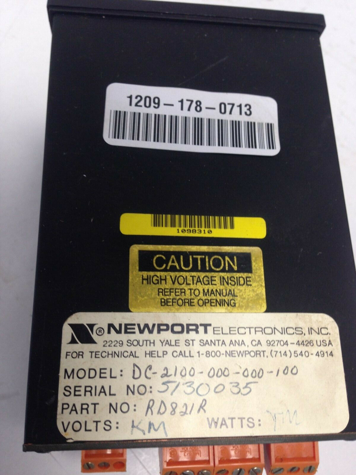 Newport Dc-2100-000-000-100 Temperature Monitor Rd821r Dc-2100,Dh