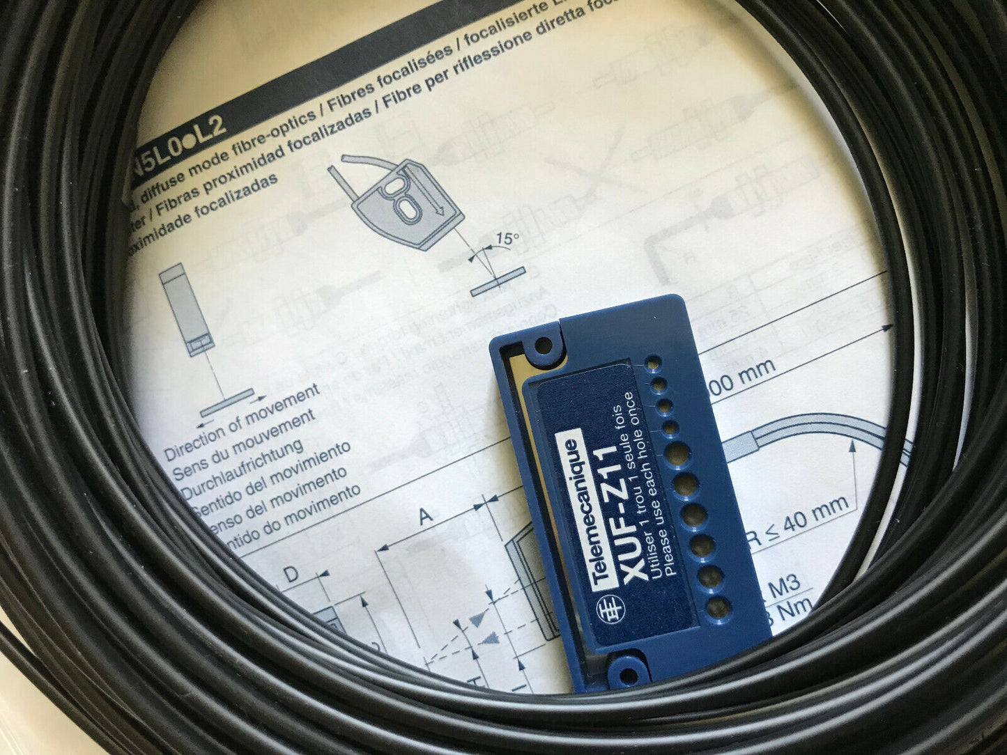 New Telemecanique Xuf-Z11 0825214Fb Fiber Cable N2l01l10ab,Th,Em