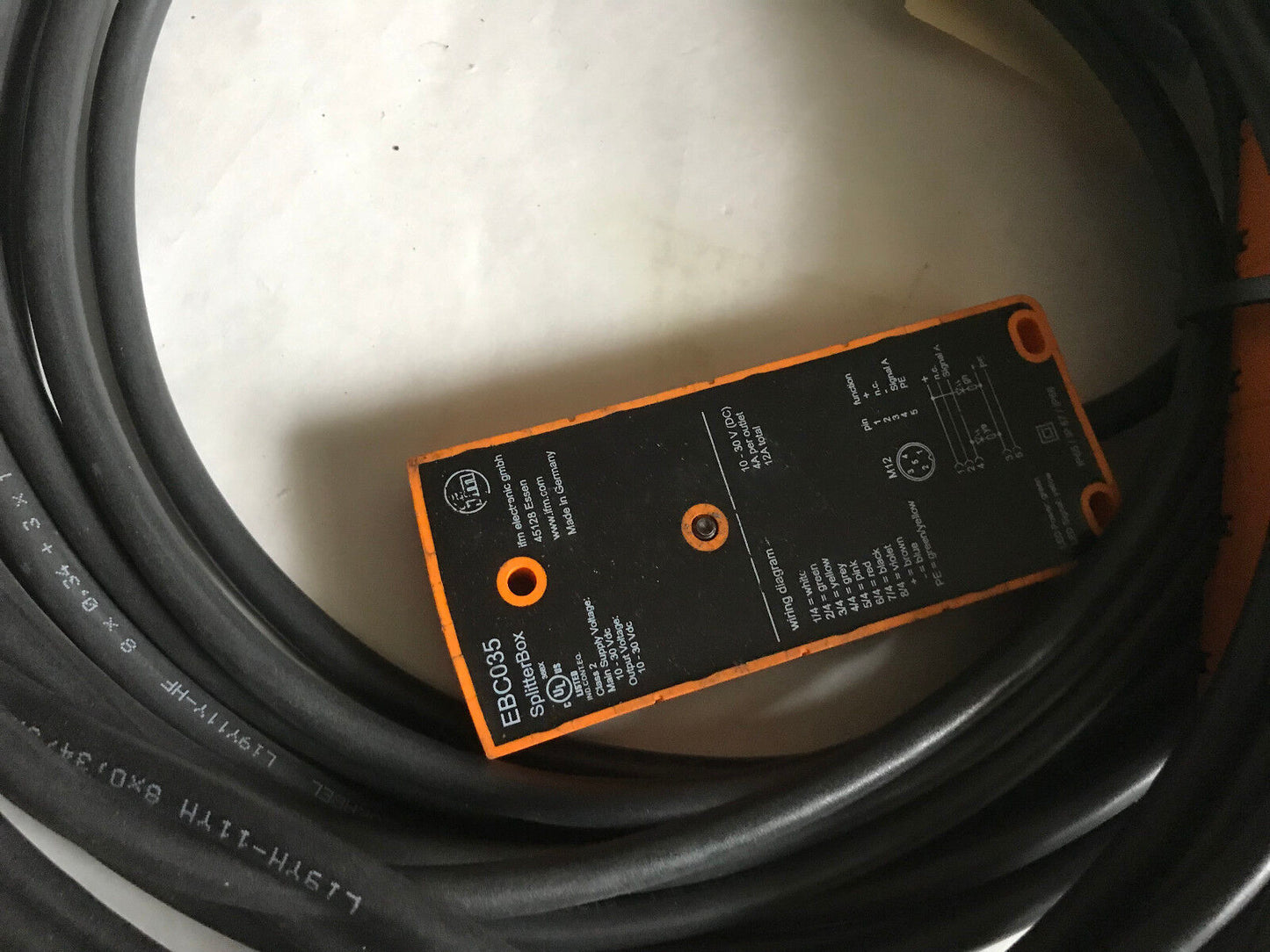 New Ifm Ebc035 Splitterbox W/ Helukabel E170315 Cable,Si