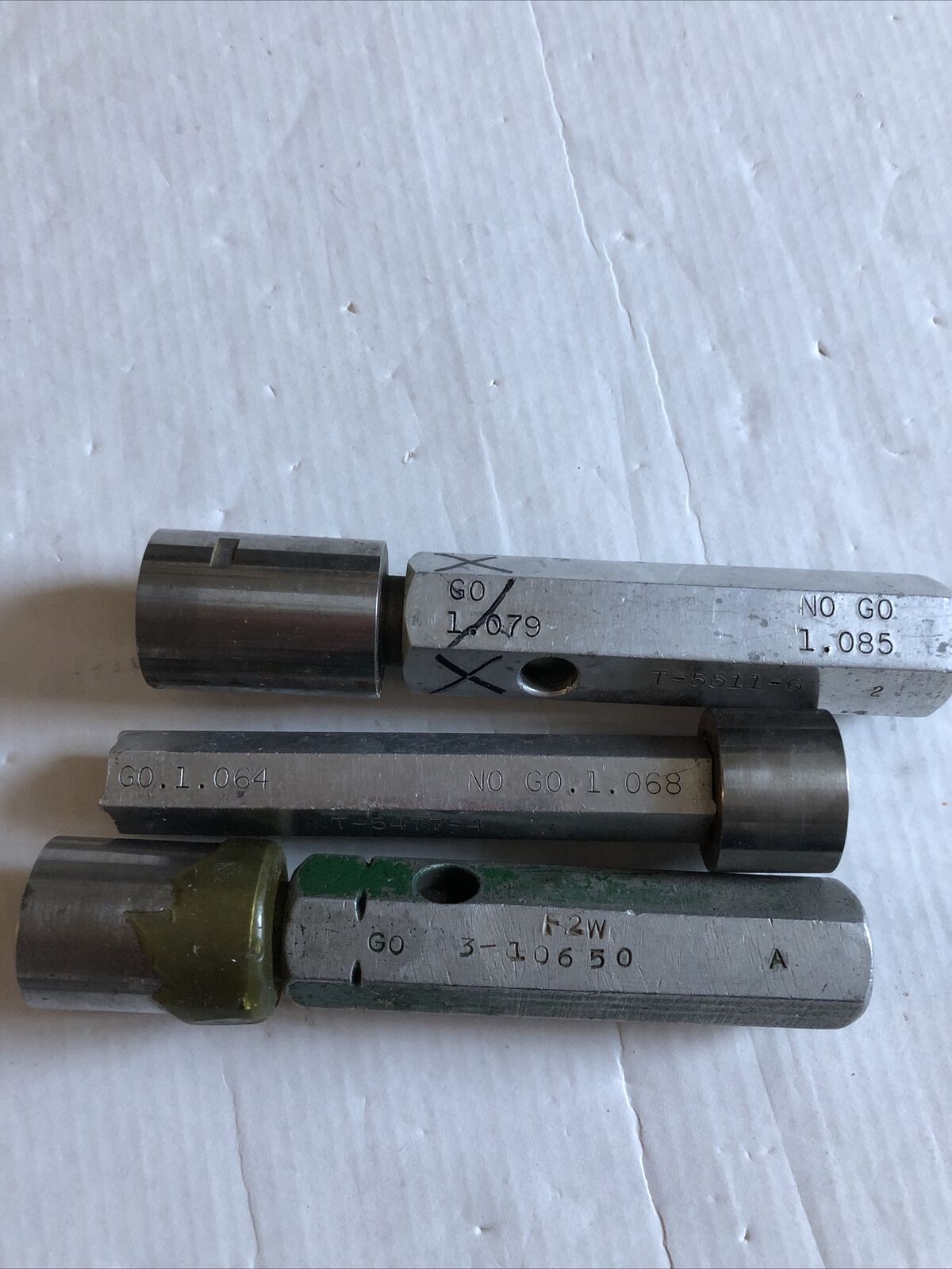 Lot The Pipe Machinery Go No Go Plug Gage 1.068,1.079,Ad