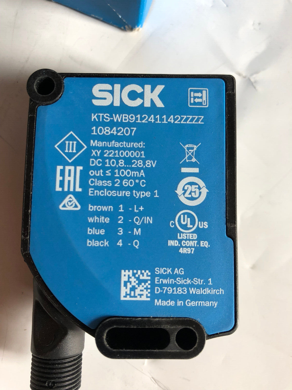 New Sick Kts-Wb91241142zzzz 1084207Contrast Sensor,Ak