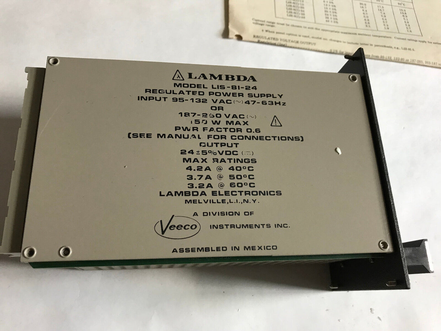 New Lambda Lis-81-24,L1s-81-24 24Vdc Power Supply,Sh