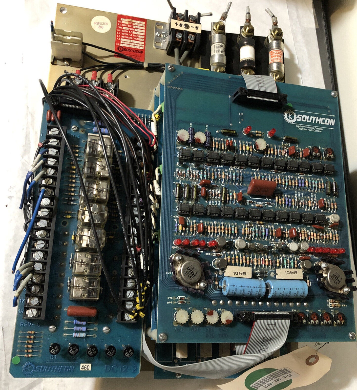 Southcon Dc12 Dc Drive,15 Hp,3-Phase,460V,7904 (6)Skkt91/14D,Dc12-2,J#7904 Vn,Bo