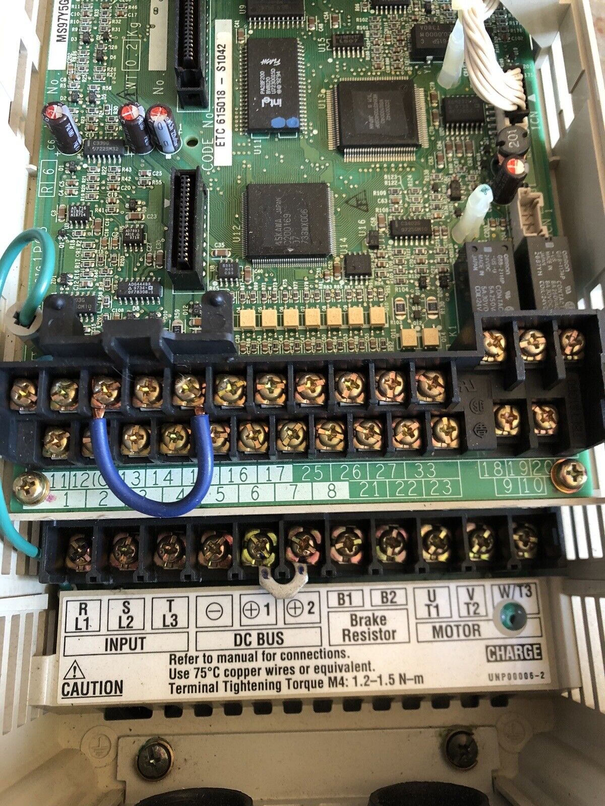 Yaskawa Cimr-G5u20p4 Ac Drive,3 Ph 200-230 Vac,3.9 Amp,G5u-43P7,Yplt31001-1G,Aa