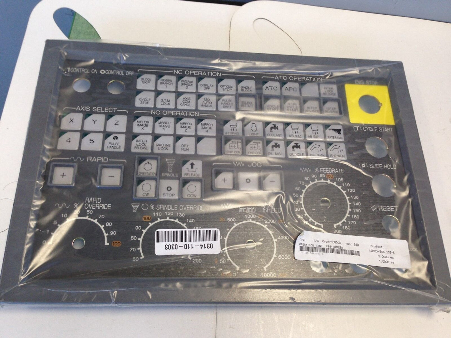 Okuma Mpn 7000,Mpn7000m-S,E0105-566-103-3,Fp5-Okm23,Operator Interface Panel,Tk
