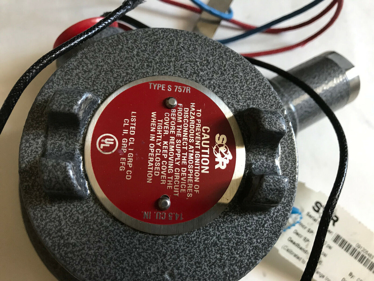 Sor S 757R,Static-O-Ring 6L-B3-J4-C1a-Cgmmrr 1/4" Npt Pressure/Vacuum Switch,Eu