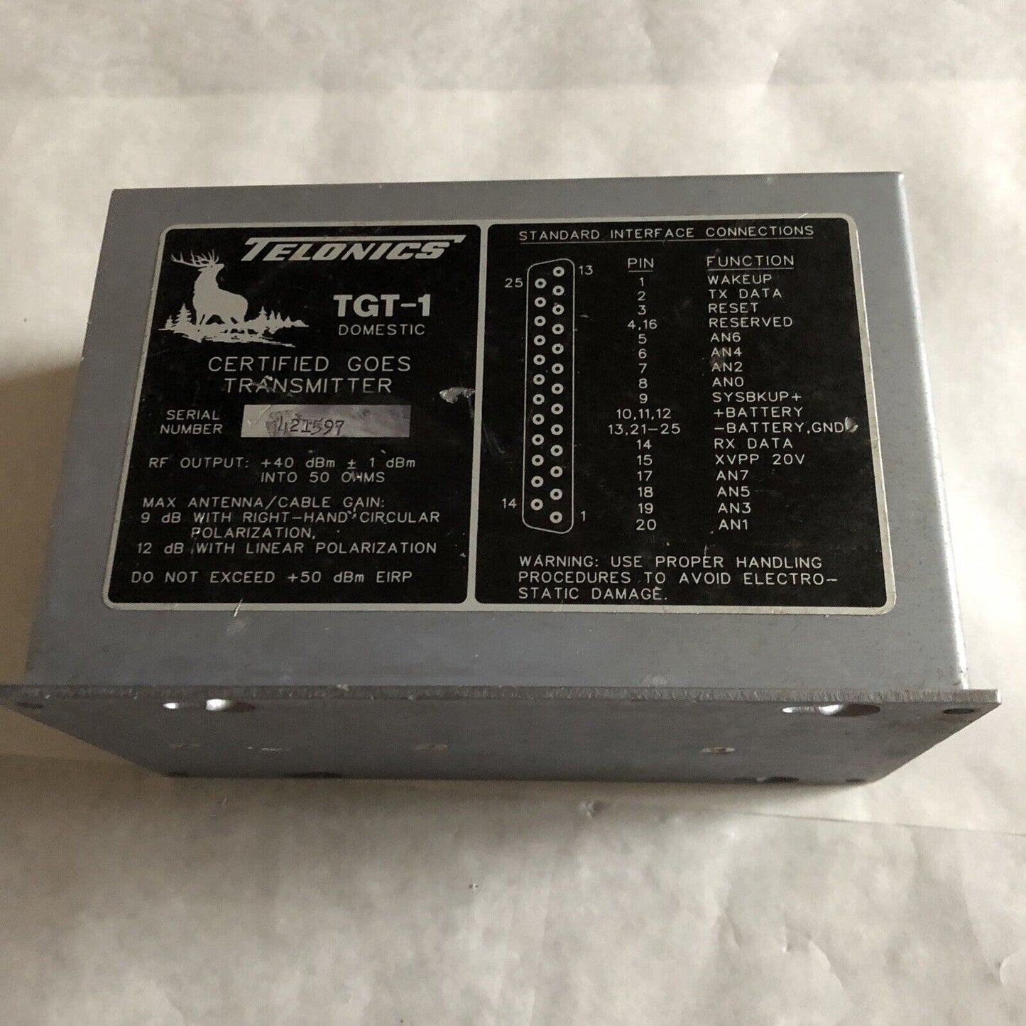 Telonics Tgt-1 Domestic Certified Goes Transmitter Tgt1, Telonics Tgt-1,Cu