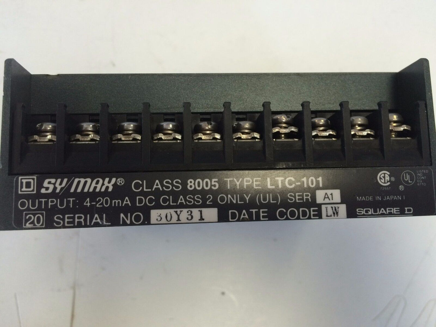 New Square D Ltc-101 Class 8005 Sy/Max Output Module Analog 4-20Ma 1Point,Cv
