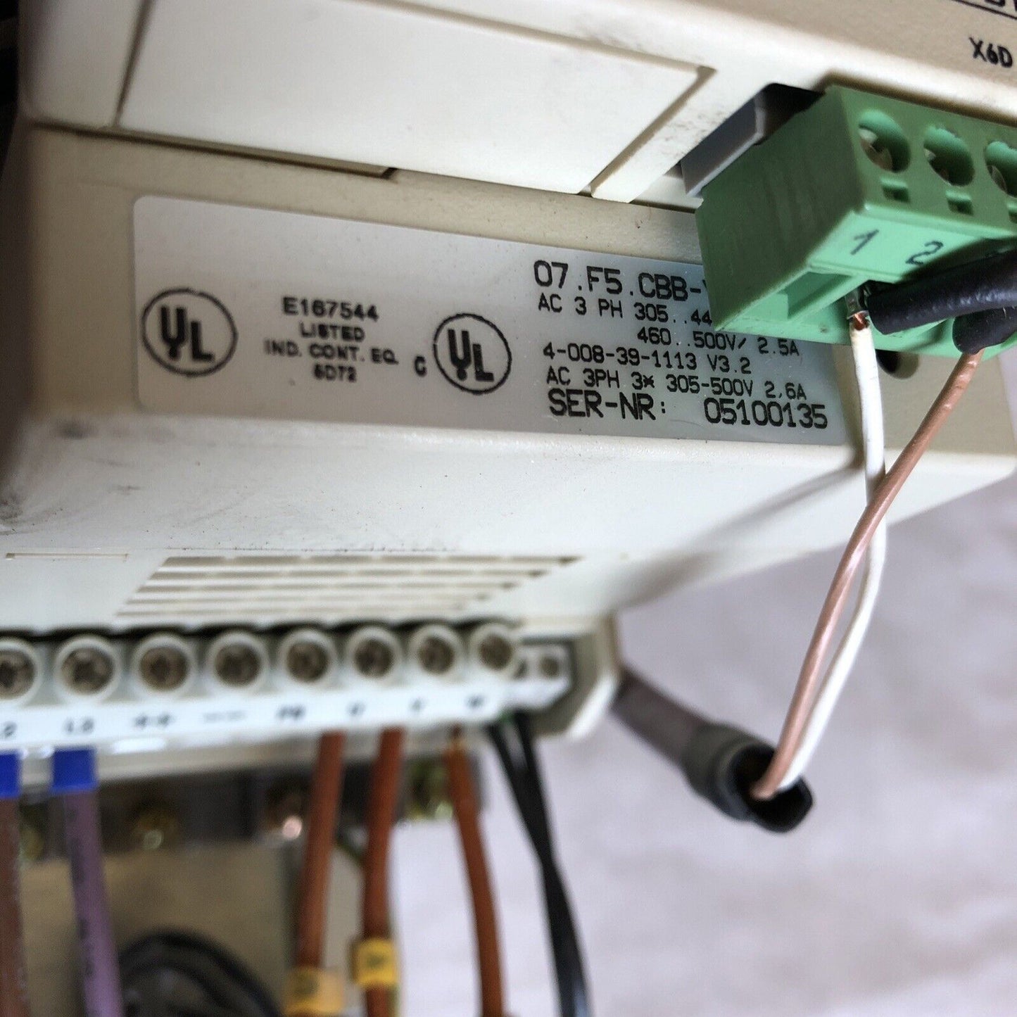 Keb 07.F5.Cbb-Ya00,1.8 Kva,10.E5.T60-A071 Combiver Drive,3Ph,305-500V,Ea