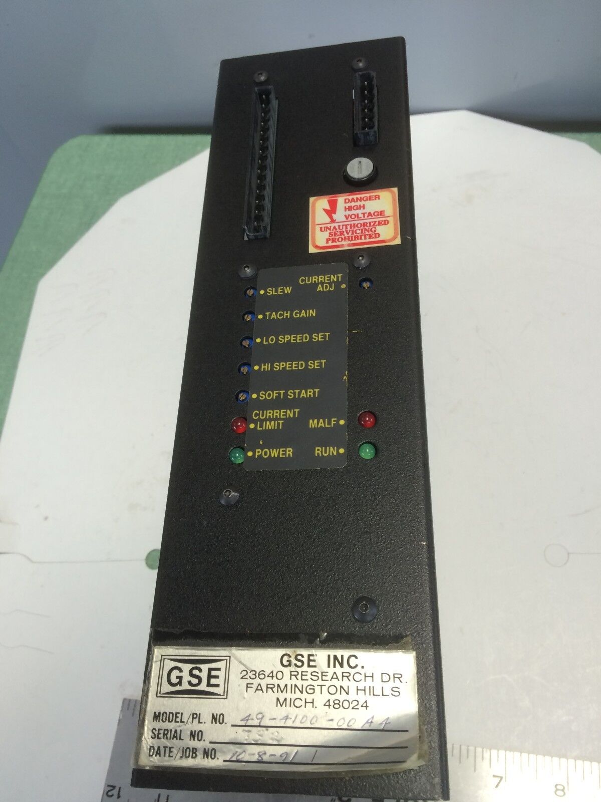 Gse Lc4co10011 Dc Bl Motor Controller,49-4100-00A4,115 Ac,160 Vdc,15 Amp,Bf