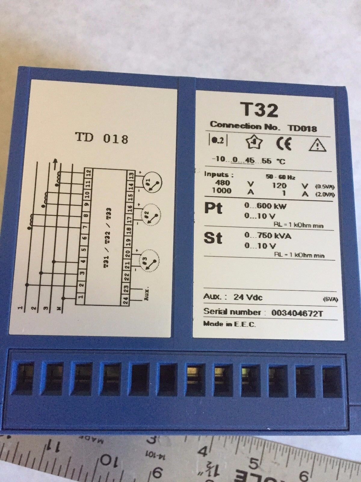 Iec T32,Triad Iec 688,Td 018,24 Vdc Electrical Measureing Transducer,Bm