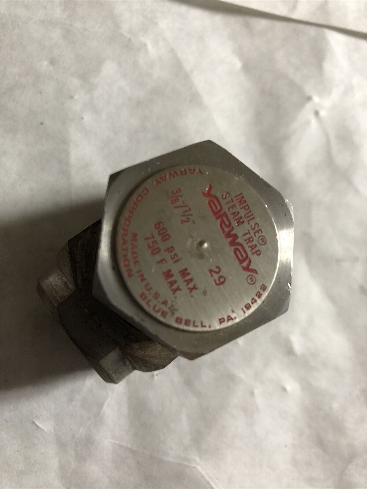 New 1/2" Npt Yarway 29 Impulse Steam Trap,600 Psi Valve,750 F,3/8/1/2" 29,En,Bp