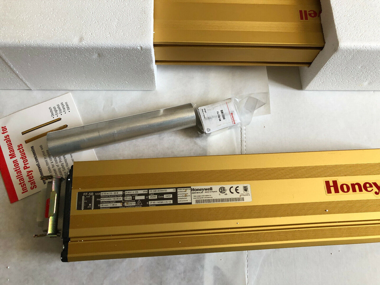 Set Honeywell Ff-Sb14e044-S2,Ff-Sb14r044-S2 Safety Light Curtains Ff-Sb 25283,Ek