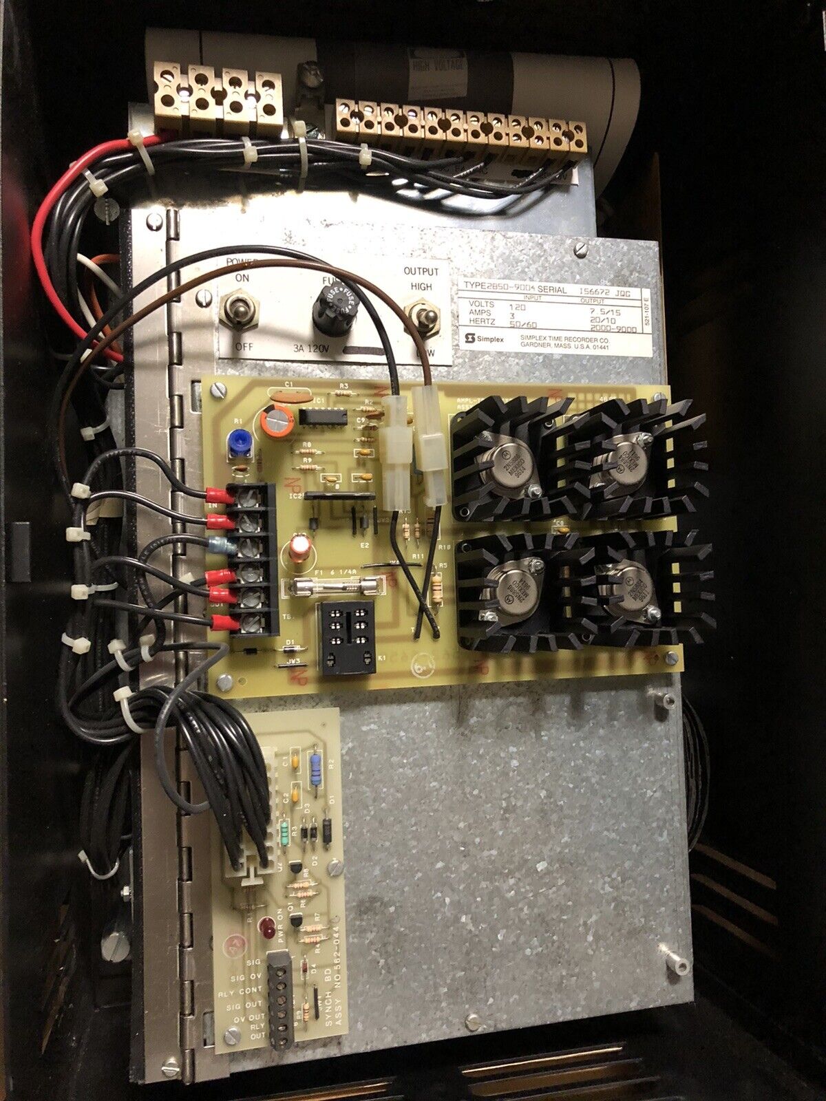 New Simplex Dl-1,2850-9004,120V 3Amps,Tyco 28509004 Time Panel,521-427 E,Ev