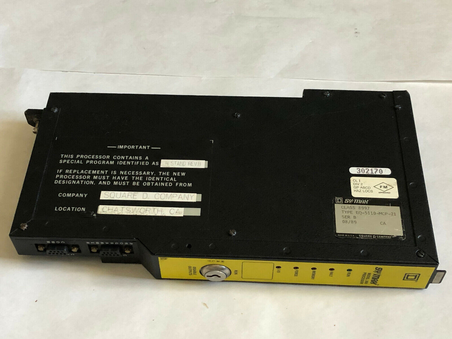 Squre-D 8997 Eq-5110-Mcp-21 Processor Sy/Max 300,8997Eq5110mcp21,Bb
