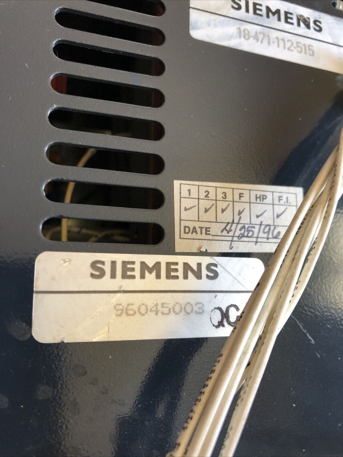Siemens 18-471-112-515,96045003 Static Trip Ii,Type Ti (2T) Control,Ea