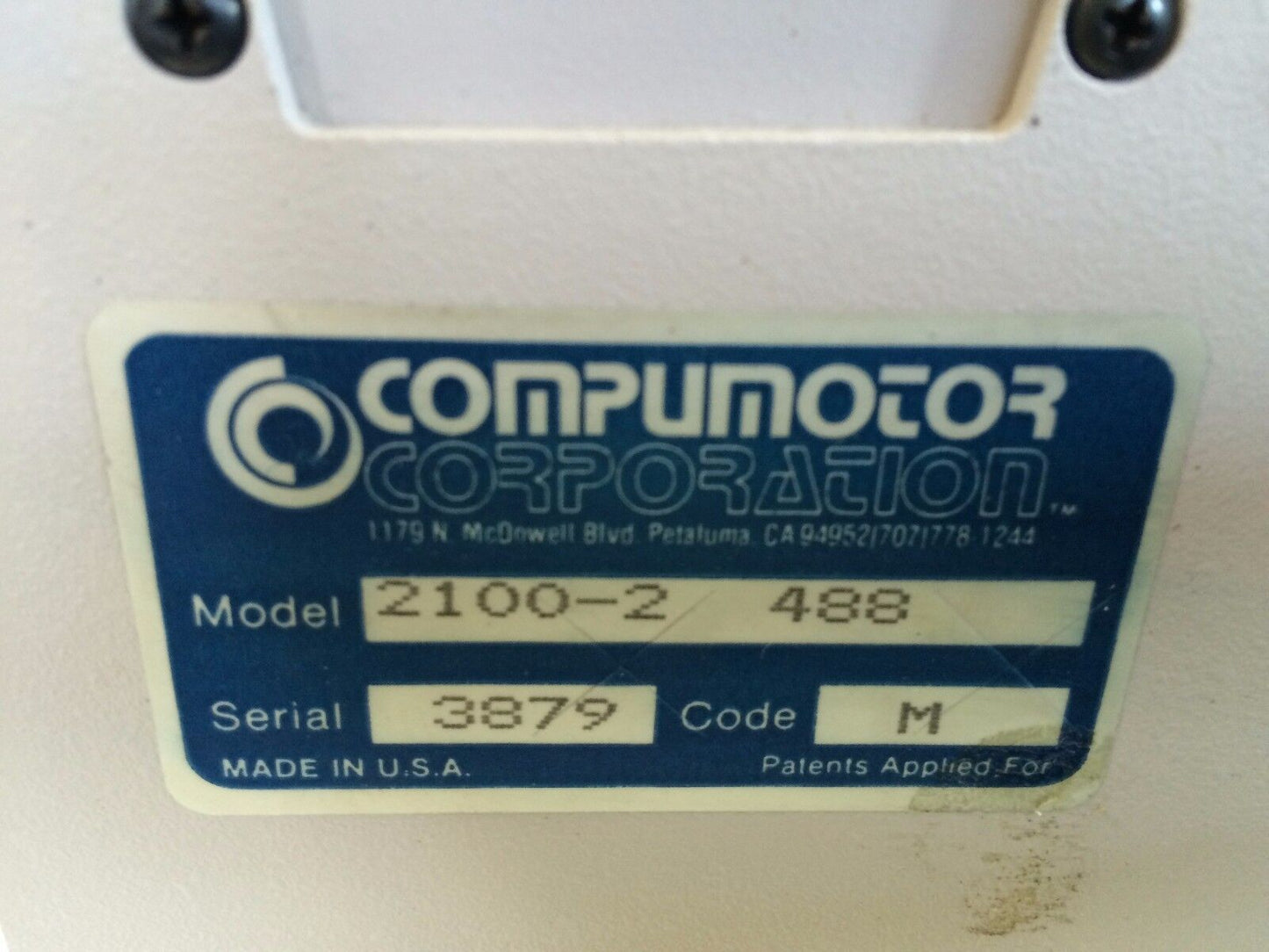 Parker 2100 2,Compumotor 2100-2 ,2100 Series Indexer,Cx