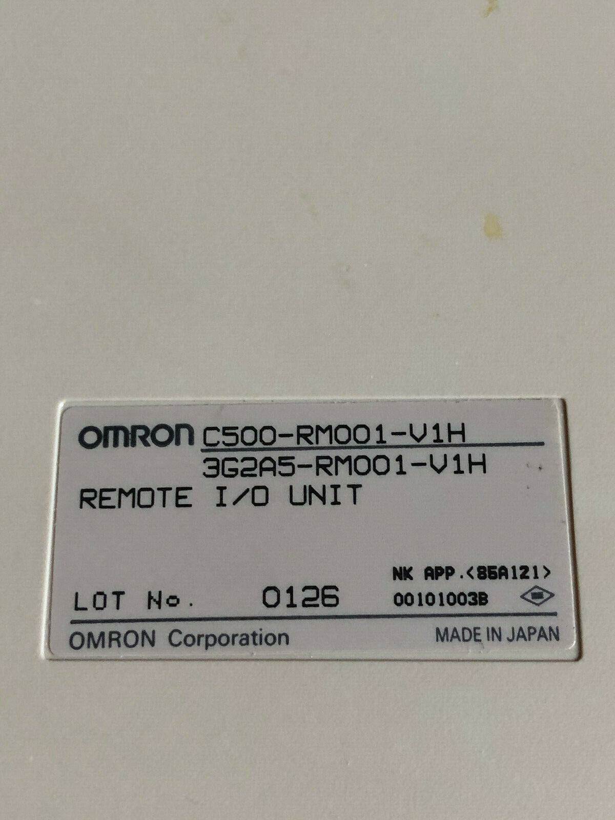 New C500-Rm001-V1h Omron Rm001-V1h,3G2a5-Rm001-V1h,I/O Unit,0126,Ez,Sv