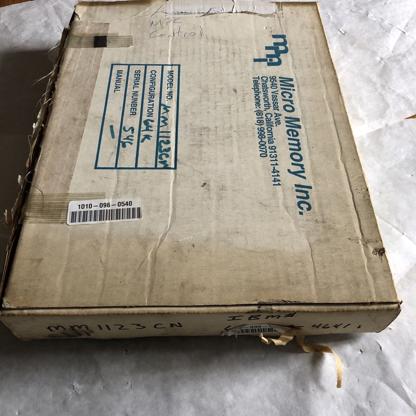 New Micro Memory 91017 Rev.A,Micro Memory Mm-1123 Vme,Mm-1123C,Mm-1123/32K,Ea