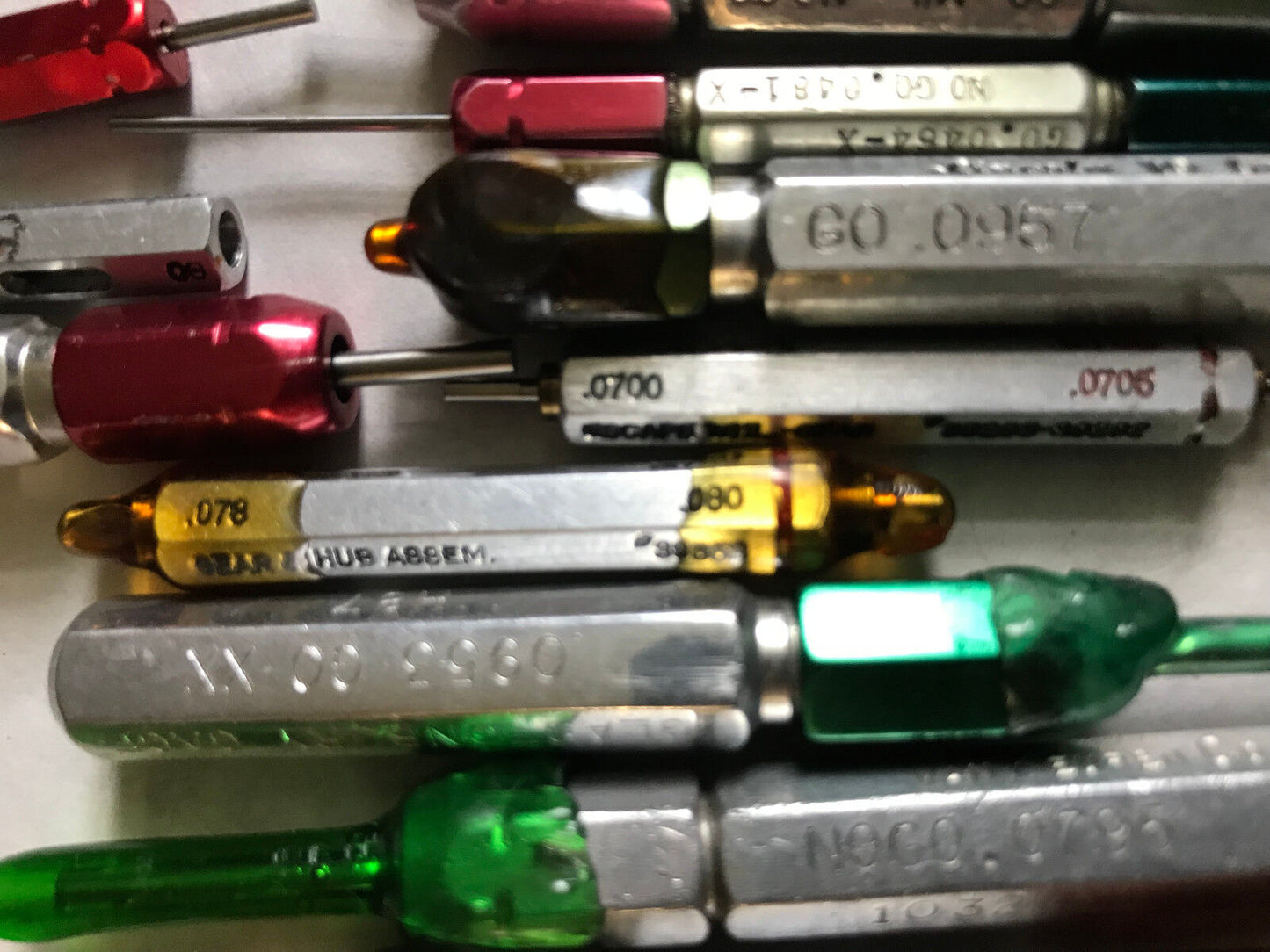 Lot Plug Gage Go Nogo Van Keuren .093,097,0932,062,0795,078,079,062,071,073,Es